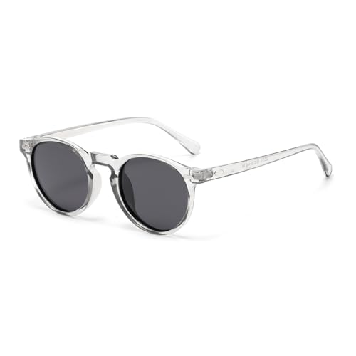 LJCZKA Vintage Runde Polarisierte Sonnenbrille Herren Damen Retro Sonnenbrille Rund Polarisiert Brille UV400 Schutz von LJCZKA
