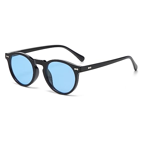 LJCZKA Vintage Runde Polarisierte Sonnenbrille Herren Damen Retro Sonnenbrille Rund Polarisiert Brille UV400 Schutz von LJCZKA