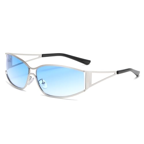 LJCZKA y2k Futuristische Sonnenbrille für Damen Herren Wraparound Sonnenbrille Mode Coole Schnelle Brille Party Festival mit UV400-Schutz LJCZKA y2k Futuristische Sonnenbrille für Damen Herren Wraparound Sonnenbrille Mode Coole Schnelle Brille Party Festival mit UV400-Schutz von LJCZKA