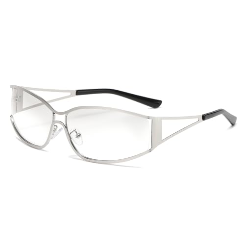 LJCZKA y2k Futuristische Sonnenbrille für Damen Herren Wraparound Sonnenbrille Mode Coole Schnelle Brille Party Festival mit UV400-Schutz LJCZKA y2k Futuristische Sonnenbrille für Damen Herren Wraparound Sonnenbrille Mode Coole Schnelle Brille Party Festival mit UV400-Schutz von LJCZKA