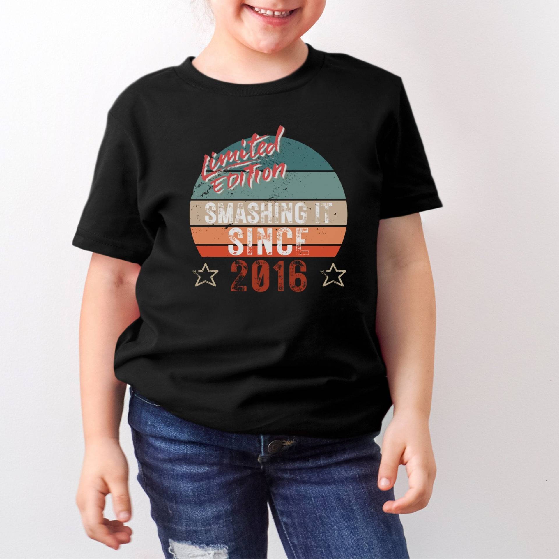7. Geburtstagsgeschenk Geburtstag T Shirt Smashing It Since 2016 Limited Edition Shirts Für Jungen Mädchen Kinder von LJCustomTeesDesign