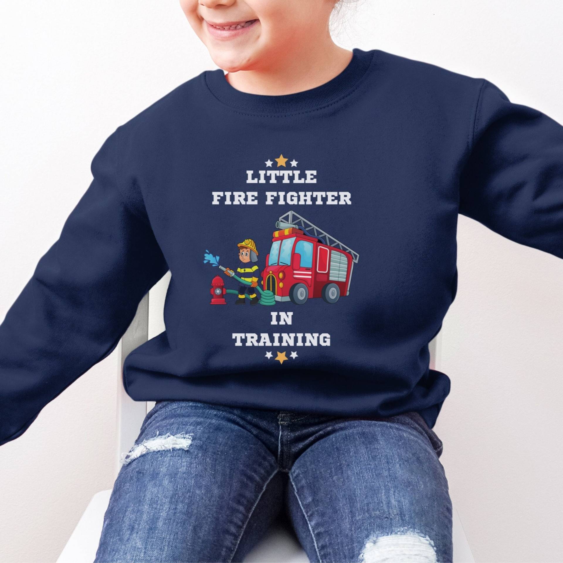 Kinder Feuerwehr Sweatshirt, Jungen Mädchen Pullover, Lkw Pullover Für Und Mädchen, Fan Geschenke von LJCustomTeesDesign