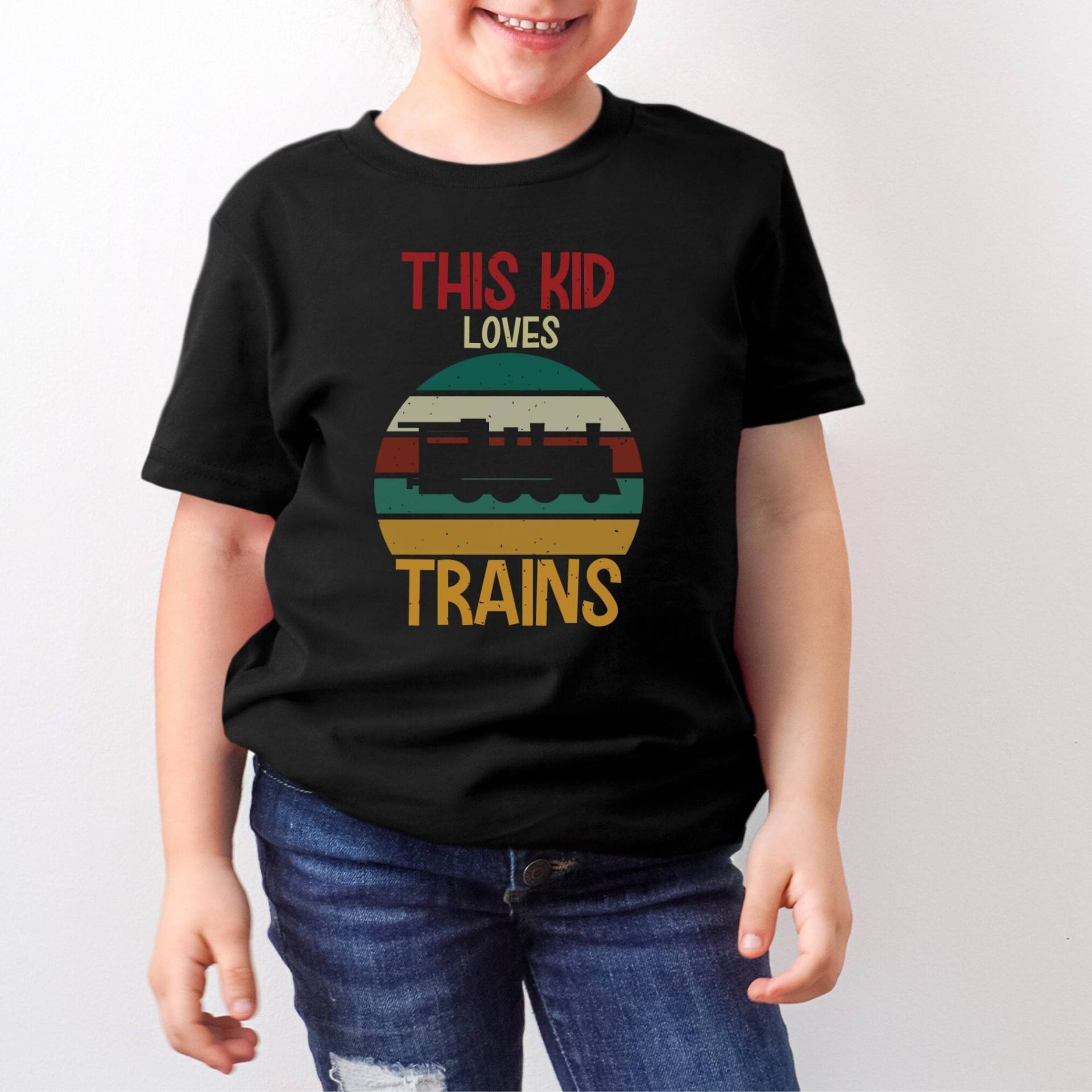 Kinder-Zug-Eisenbahn-T-Shirt, Dieses Kind Liebt Züge, Jungen-Mädchen-Zug-T-Shirt-Geschenk, T-Shirt Für Zug-Fan, Eisenbahn-T-Shirt Geschenk von LJCustomTeesDesign