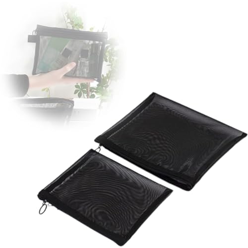 Reise Zip-Kulturbeutel, Kulturtasche Transparent,2Stück Kosmetiktasche Durchsichtig, TSA-zugelassene Make-up-Taschen, für Familie, Männer un Frauen von LJFEA