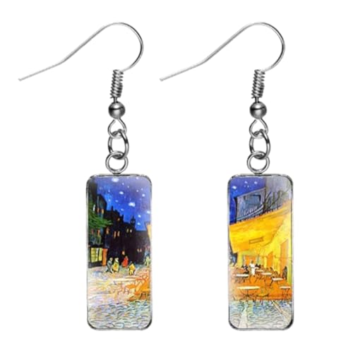 Van Gogh Ölgemälde (Café bei Nacht) Ohrringe Modeschmuck Berühmte Künstler Kollektion Ohrringe Handwerk Geschenke von LJFEA