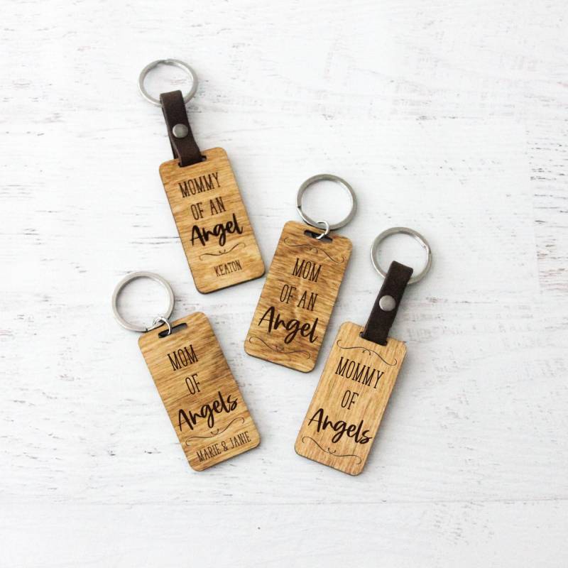 Mutter Eines Engels Holz Schlüsselanhänger | Beileidsgeschenk Für Verlust Des Babys in Liebevoller Erinnerung Fehlgeburt Geschenk Mama Kinder Sie von LJGCandles