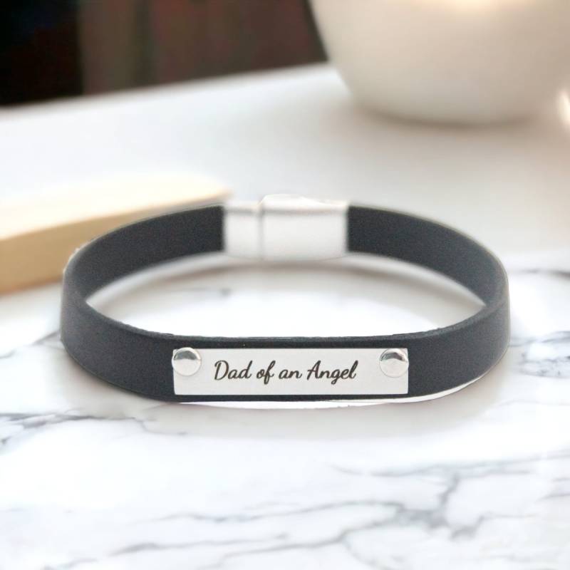Papa Eines Engels Lederarmband | Säuglingsverlust Und Fehlgeburt Geschenk Für Trauernden Vater Papa Eines Engels Lederarmband | Säuglingsverlust Und Fehlgeburt Geschenk Für Trauernden Vater von LJGCandles