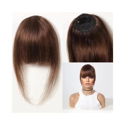 Pony-Haarverlängerung 100% Echthaar-Pony, Haarspange for Einclipsen, Ponyfransen mit Schläfen, Haarteil for Frauen für Frauen(2I30) von LJHFG63KUYT