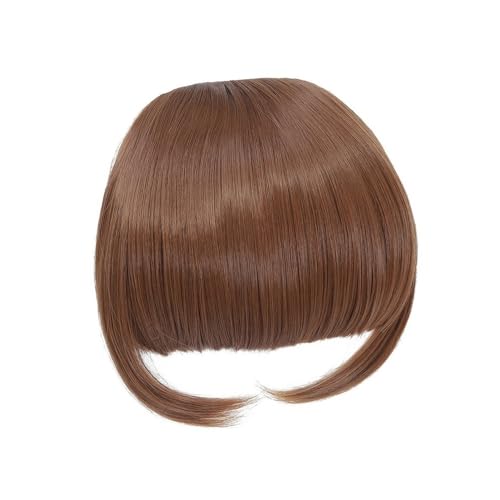 Pony-Haarverlängerung Clip-In-Pony, Pony mit Schläfen, Haarteile for Frauen, Pony in synthetischen Haarverlängerungen für Frauen(12) von LJHFG63KUYT