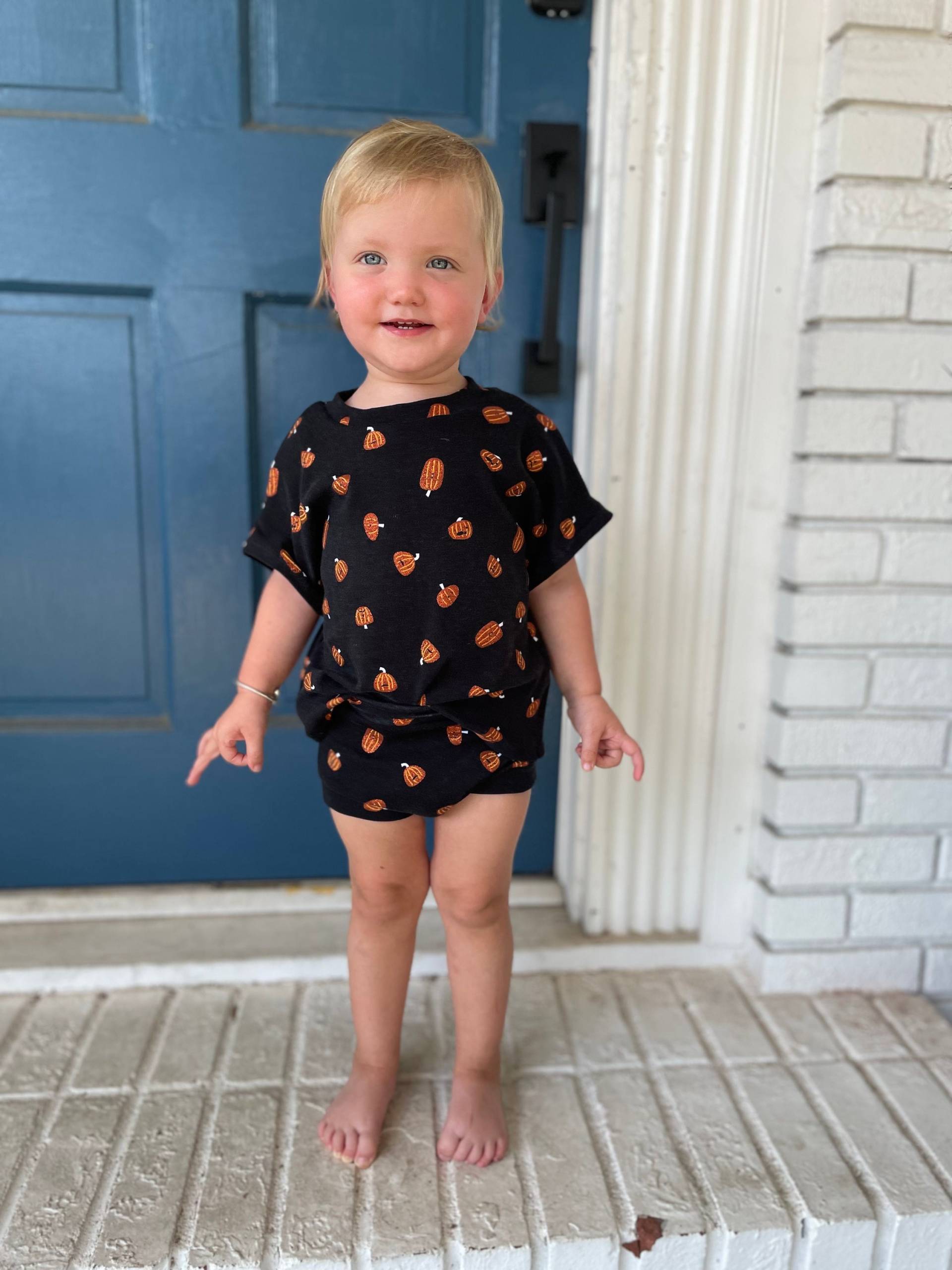 Baby, Kleinkind Halloween Kürbis Bummies Lounge Set Baby, Kleinkind Halloween Kürbis Bummies Lounge Set von LJHHandmadeBoutique