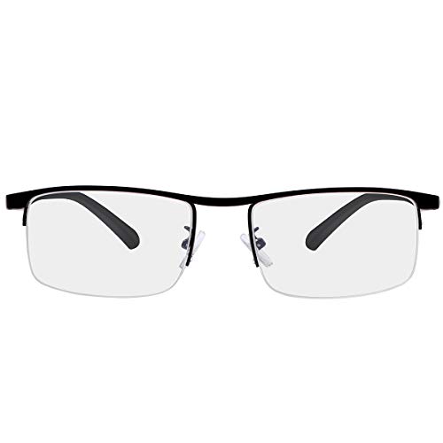 Halbrand Gleitsichtbrille Progressives Multifokal Lesebrille Super Light Multifokus Brille für Damen und Herren Lesebrillen Anti-Blaulicht Sehhilfe Retro Lesehilfe Computer Leser Anti Müdigkeit Gläser von YIMI