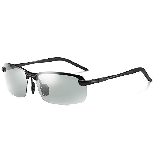 Photochrome Polarisierte Sonnenbrille Sportbrille Selbsttönend Fahrradbrille mit UV400 Schutz Brillen Herren Damen für Outdoor-Aktivitäten Radfahren Autofahren Klettern Angeln Skilaufen Golf Laufen von YIMI