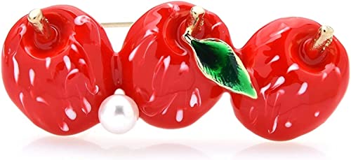 Anstecknadel für Herren, groß, Weißdorn-Brosche, Anstecknadel für Damen, Apfel-Brosche, Anstecknadel, Schmuck, Geschenkbrosche für Damen von LJQZFWXX