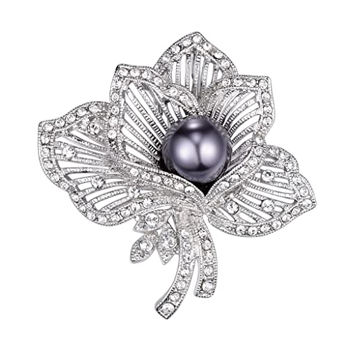 Brosche Weibliche Imitation Perle Blume Corsage Pin Atmosphärische Anzug Zubehör Schmuck (A Som bilden visar) von LJQZFWXX