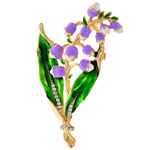 Broschen mit Strass-Magnolien-Blumen für Frauen, Hochzeiten, Blumenstrauß, Emaille-Brosche, Anstecknadeln, Pflanzenschmuck (C (A wie das Bild zeigt) von LJQZFWXX