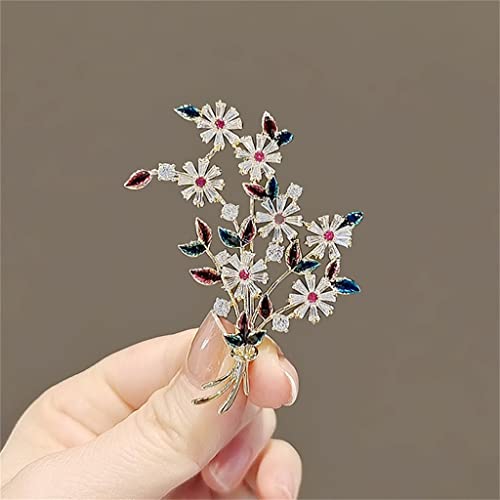 Mori Sparkling Romantic Bouquet Brosche Woodland Modeaccessoire Pullover Anzug Anti-Walking Pin von LJQZFWXX