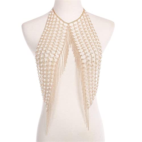 Schmuck Boho Imitation Perlen Quaste Lange Halskette Frauen Harness Körper Kette Schmuck Frauen Geschenke Körper Schmuck von LJQZFWXX