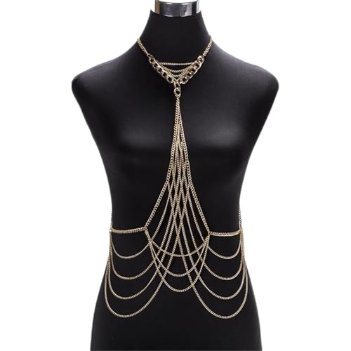 Schmuck Körper Taille Kette Körper Kette BH Slave Harness Halskette Quaste Taille Schmuck Frauen Geschenke Körperschmuck von LJQZFWXX