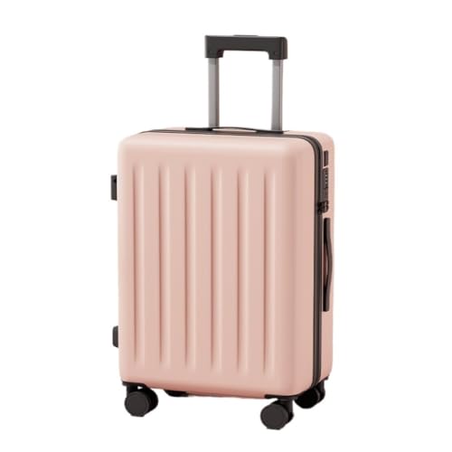 LJSPTU Koffer Multifunktionaler Koffer, Damen-Trolley, Leise Und Langlebig, Passwort-Box, Herren-Koffer, 20 Zoll Suitcase (Color : Pink, Size : 20in) von LJSPTU
