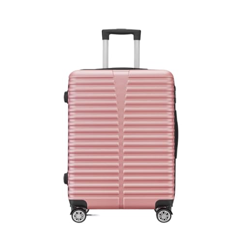 LJSPTU Koffer Trolley-Koffer mit Aluminiumrahmen, Universalräder, 24-Zoll-Trolley-Koffer, 26-Zoll-Koffer for Männer und Frauen Suitcase (Color : Gold, Size : 24in) von LJSPTU