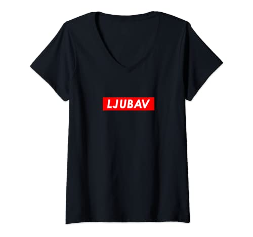 Damen LJUBAV T-Shirt mit V-Ausschnitt von LJUBAV