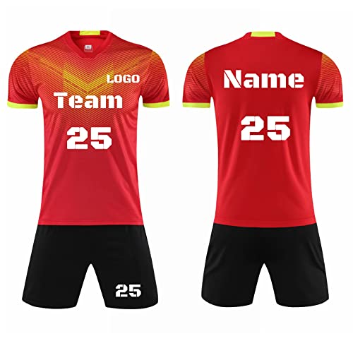 Benutzerdefiniert Fussball Trikot Kinder Herren mit Namen Nummber Logo Fussball Jersey Shirt und Shorts Fussball Trikot Jungen Männer Personalisierte Fussball Shirt Benutzerdefiniert Fussball Trikot Kinder Herren mit Namen Nummber Logo Fussball Jersey Shirt und Shorts Fussball Trikot Jungen Männer Personalisierte Fussball Shirt von LJYTMZ