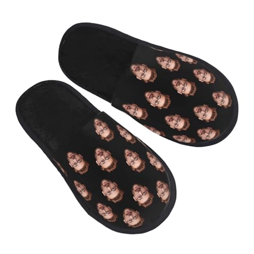 LJYTMZ Personalisierter Hausschuhe mit Foto Text, Plüsch Slippers Unisex Weiche Bequeme rutschfeste LJYTMZ Personalisierter Hausschuhe mit Foto Text, Plüsch Slippers Unisex Weiche Bequeme rutschfeste von LJYTMZ