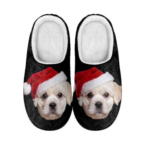 LJYTMZ Personalisierter Hausschuhe mit Foto Text, Plüsch Slippers Unisex Weiche Bequeme rutschfeste LJYTMZ Personalisierter Hausschuhe mit Foto Text, Plüsch Slippers Unisex Weiche Bequeme rutschfeste von LJYTMZ