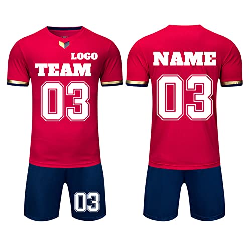 LJYTMZ Personalisiertes Fußball Trikot Kinder mit Namen Nummer Team und Logo torwarttrikot Herren Passendes Kinder Erwachsenen Jungen Mädchen Fußballtrikot Geschenk von LJYTMZ