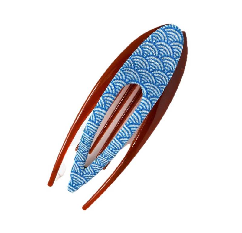 LK Trend & Style Haarclip Spange mittlerer Bogen für hochgesteckte Haare, wunderschön zum Dirndl, Jeans, Sommer Kleid, sehr vielseitig, Spange mit Stoff Überzug von LK Trend & Style