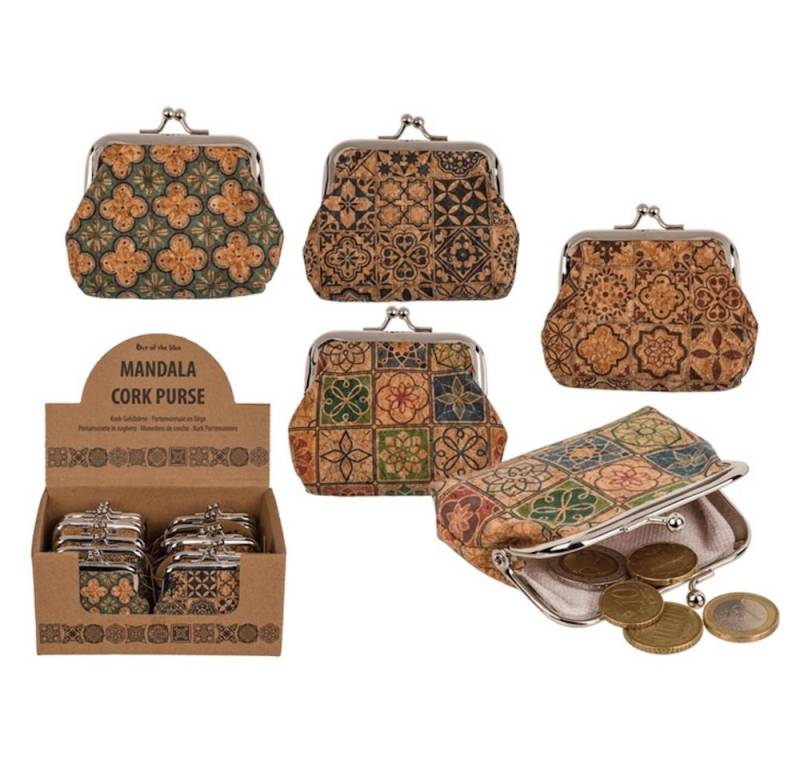 LK Trend & Style Mini Geldbörse aus Kork mit Mandala Motiv (Boho Style), Funktionalität trifft auf Stil von LK Trend & Style
