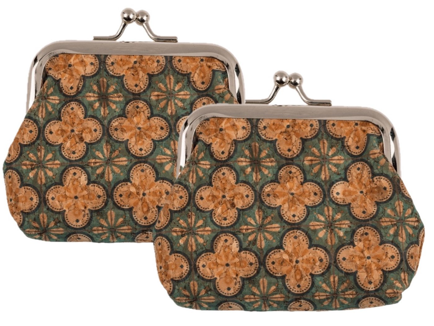 LK Trend & Style Mini Geldbörse aus Kork mit Mandala Motiv 2 Stück (Boho Style), Funktionalität trifft auf Stil von LK Trend & Style