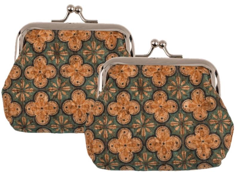 LK Trend & Style Mini Geldbörse aus Kork mit Mandala Motiv 2 Stück (Boho Style), Funktionalität trifft auf Stil von LK Trend & Style