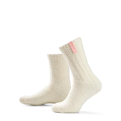 LK Trend & Style SOXS WEISSE WOLLE DAMENSOCKEN SLEEP WELL PINK LABEL BETTSOCKEN WADENSOCKE von LK Trend & Style