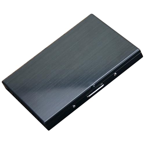tragbare Zigarettenkartons mit Vintage-Metall, Gehäuse Edelstahl Extra Slim 9-13 Kapazität Mehrfarbig(Black) von LKAMCBZMF