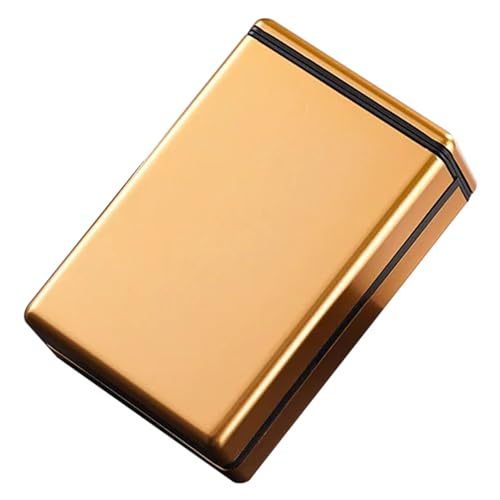 tragbare Zigarettenkartons mit Vintage-Metall, Koffer 20 Kapazität Mehrfarbig(Gold) von LKAMCBZMF