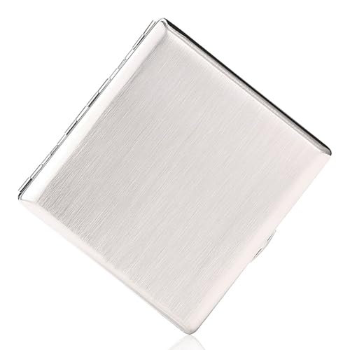 tragbare Zigarettenkartons mit Vintage-Metall, Kupfergehäuse, doppelseitiger Federclip, hält 20 84 mm, Silber(Silver) von LKAMCBZMF