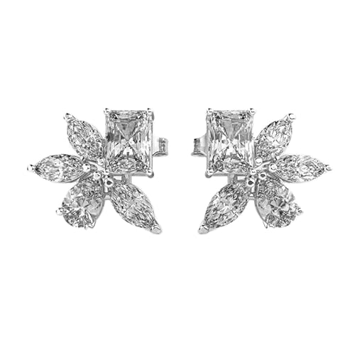 925 Sterling Silber Multishape Artsy Ohrstecker | Versilberung Nr. Stein-10 Edelsteingröße-0,08-0,39mm | Gewicht-1,87 Karat Form-Mix | 3,374 Gramm | LKE_W_00279 von LKBEADS