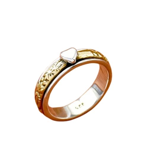 925 Sterling Silber Spinner Ring Unisex, minimalistisches Meditations-Fidget-Band, Meditation zur Angstlinderung, rotierender, gehämmerter Boho-Ring für Entspannung und Komfort|LK_SPV_T_0030 925 Sterling Silber Spinner Ring Unisex, minimalistisches Meditations-Fidget-Band, Meditation zur Angstlinderung, rotierender, gehämmerter Boho-Ring für Entspannung und Komfort|LK_SPV_T_0030 von LKBEADS