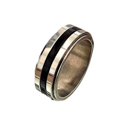 925 Sterling Silber Spinner Ring Unisex, minimalistisches Meditations-Fidget-Band, Meditation zur Angstlinderung, rotierender, gehämmerter Boho-Ring für Entspannung und Komfort | LK_SPV_T_0063 925 Sterling Silber Spinner Ring Unisex, minimalistisches Meditations-Fidget-Band, Meditation zur Angstlinderung, rotierender, gehämmerter Boho-Ring für Entspannung und Komfort | LK_SPV_T_0063 von LKBEADS