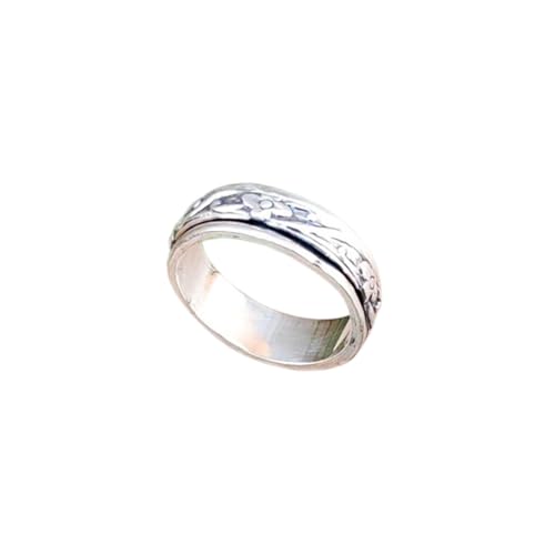 925 Sterling Silber Spinner Ring Unisex, minimalistisches Meditations-Fidget-Band, Meditation zur Angstlinderung, rotierender, gehämmerter Boho-Ring für Entspannung und Komfort | LK_SPV_T_0078 925 Sterling Silber Spinner Ring Unisex, minimalistisches Meditations-Fidget-Band, Meditation zur Angstlinderung, rotierender, gehämmerter Boho-Ring für Entspannung und Komfort | LK_SPV_T_0078 von LKBEADS