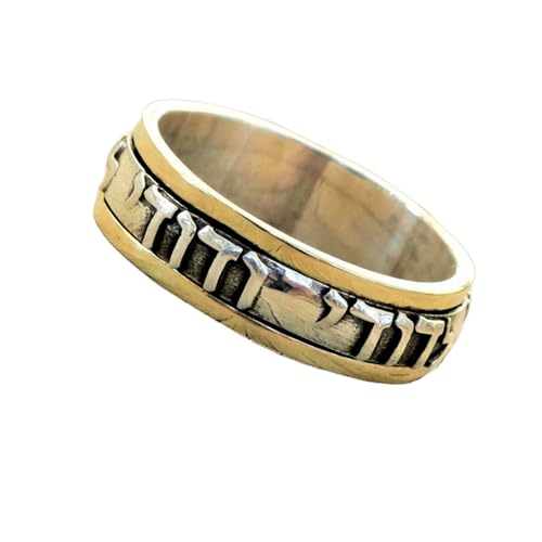 925 Sterling Silber Spinner Ring Unisex, minimalistisches Meditations-Fidget-Band, Meditation zur Angstlinderung, rotierender, gehämmerter Boho-Ring für Entspannung und Komfort | LK_SPV_T_0092 von LKBEADS