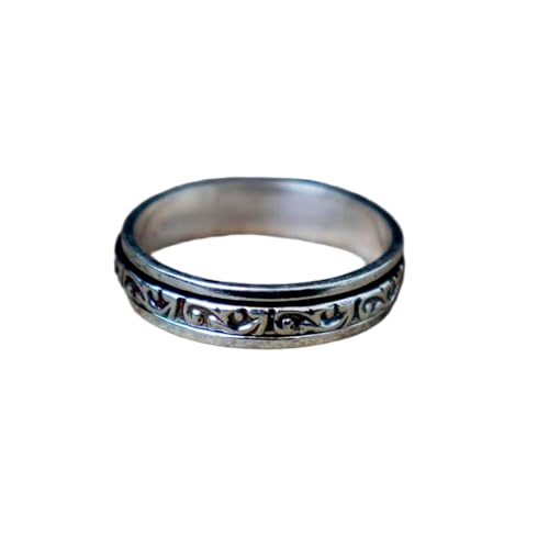 925 Sterling Silber Spinner Ring Unisex, minimalistisches Meditations-Fidget-Band, Meditation zur Angstlinderung, rotierender, gehämmerter Boho-Ring für Entspannung und Komfort | LK_SPV_T_0163 925 Sterling Silber Spinner Ring Unisex, minimalistisches Meditations-Fidget-Band, Meditation zur Angstlinderung, rotierender, gehämmerter Boho-Ring für Entspannung und Komfort | LK_SPV_T_0163 von LKBEADS