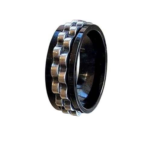 925 Sterling Silber Spinner Ring Unisex, minimalistisches Meditations-Fidget-Band, Meditation zur Angstlinderung, rotierender, gehämmerter Boho-Ring für Entspannung und Komfort | LK_SPV_T_0174 925 Sterling Silber Spinner Ring Unisex, minimalistisches Meditations-Fidget-Band, Meditation zur Angstlinderung, rotierender, gehämmerter Boho-Ring für Entspannung und Komfort | LK_SPV_T_0174 von LKBEADS