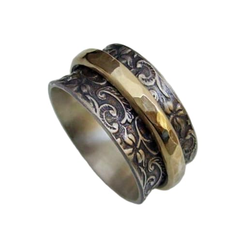 925 Sterling Silber Spinner Ring Unisex, minimalistisches Meditations-Fidget-Band, Meditation zur Angstlinderung, rotierender, gehämmerter Boho-Ring für Entspannung und Komfort | LK_SPV_T_0452 925 Sterling Silber Spinner Ring Unisex, minimalistisches Meditations-Fidget-Band, Meditation zur Angstlinderung, rotierender, gehämmerter Boho-Ring für Entspannung und Komfort | LK_SPV_T_0452 von LKBEADS