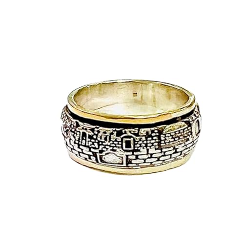 925 Sterling Silber Spinner Ring Unisex, minimalistisches Meditations-Fidget-Band, Meditation zur Angstlinderung, rotierender, gehämmerter Boho-Ring für Entspannung und Komfort | LK_SPV_T_0464 von LKBEADS