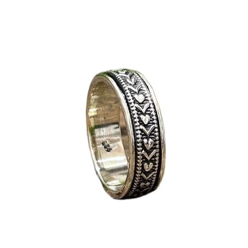 925 Sterling Silber Spinner Ring Unisex, minimalistisches Meditations-Fidget-Band, Meditation zur Angstlinderung, rotierender, gehämmerter Boho-Ring für Entspannung und Komfort | LK_SPV_T_0527 925 Sterling Silber Spinner Ring Unisex, minimalistisches Meditations-Fidget-Band, Meditation zur Angstlinderung, rotierender, gehämmerter Boho-Ring für Entspannung und Komfort | LK_SPV_T_0527 von LKBEADS