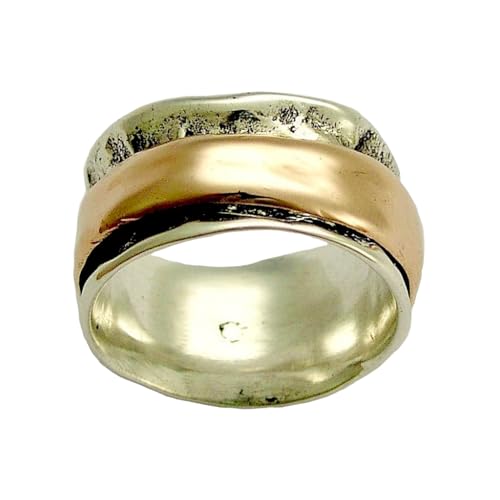 925 Sterling Silber Spinner Ring Unisex, minimalistisches Meditations-Fidget-Band, Meditation zur Angstlinderung, rotierender, gehämmerter Boho-Ring für Entspannung und Komfort | LK_SPV_T_0555 925 Sterling Silber Spinner Ring Unisex, minimalistisches Meditations-Fidget-Band, Meditation zur Angstlinderung, rotierender, gehämmerter Boho-Ring für Entspannung und Komfort | LK_SPV_T_0555 von LKBEADS