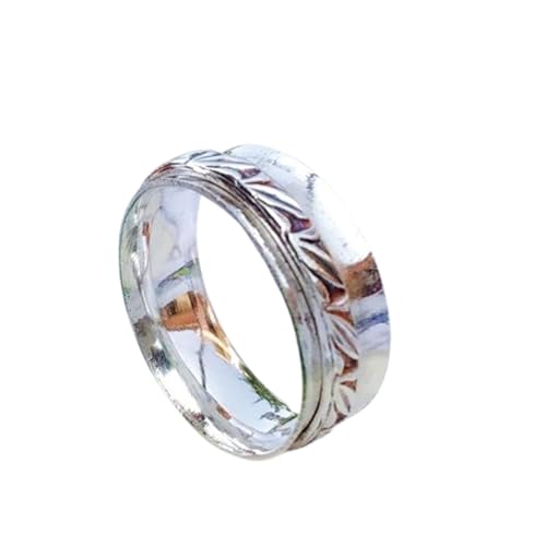 925 Sterling Silber Spinner Ring Unisex, minimalistisches Meditations-Fidget-Band, Meditation zur Angstlinderung, rotierender, gehämmerter Boho-Ring für Entspannung und Komfort | LK_SPV_T_0674 925 Sterling Silber Spinner Ring Unisex, minimalistisches Meditations-Fidget-Band, Meditation zur Angstlinderung, rotierender, gehämmerter Boho-Ring für Entspannung und Komfort | LK_SPV_T_0674 von LKBEADS
