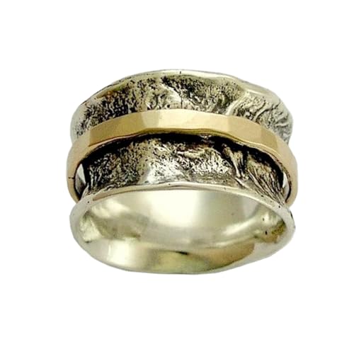 925 Sterling Silber Spinner Ring Unisex, minimalistisches Meditations-Fidget-Band, Meditation zur Angstlinderung, rotierender, gehämmerter Boho-Ring für Entspannung und Komfort | LK_SPV_T_0688 925 Sterling Silber Spinner Ring Unisex, minimalistisches Meditations-Fidget-Band, Meditation zur Angstlinderung, rotierender, gehämmerter Boho-Ring für Entspannung und Komfort | LK_SPV_T_0688 von LKBEADS